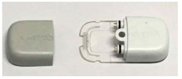 트랜스미터 통신 및 측정부(좌)와 센서 및 배터리(우)