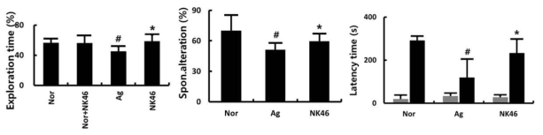 NK46 attenuated cognitive decline in aged mice