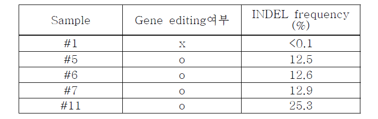 Tg2576 mice 해마 유래 신경전구세포의 INDEL frequency