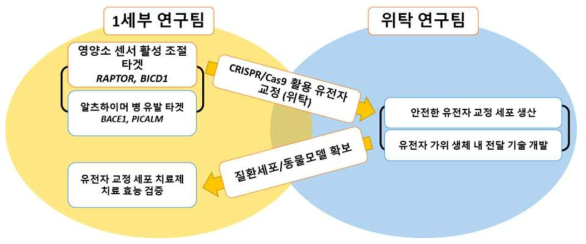 1세부 연구팀과 위탁 연구팀과의 협력연구