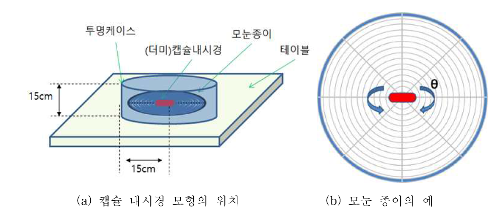 캡슐 내시경의 회전운동 측정을 위한 시험 구성