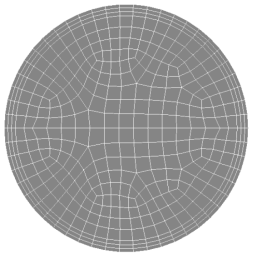 Hibiki 원형관 단면 격자(총 격자수=112,000)