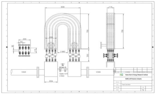 Test bed (Heat Exchanger) 도면 - 상부