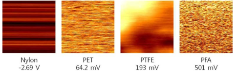 KPFM을 이용한 각 폴리머 필름 표면 포텐셜 측정