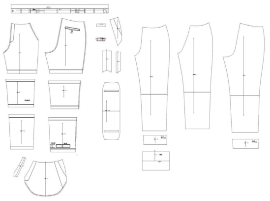 Winter uniform: prototype & main pants pattern