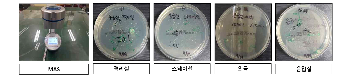 응급실 환경 부유균 측정