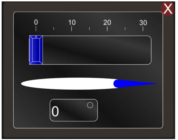 Flap controller instrument panel