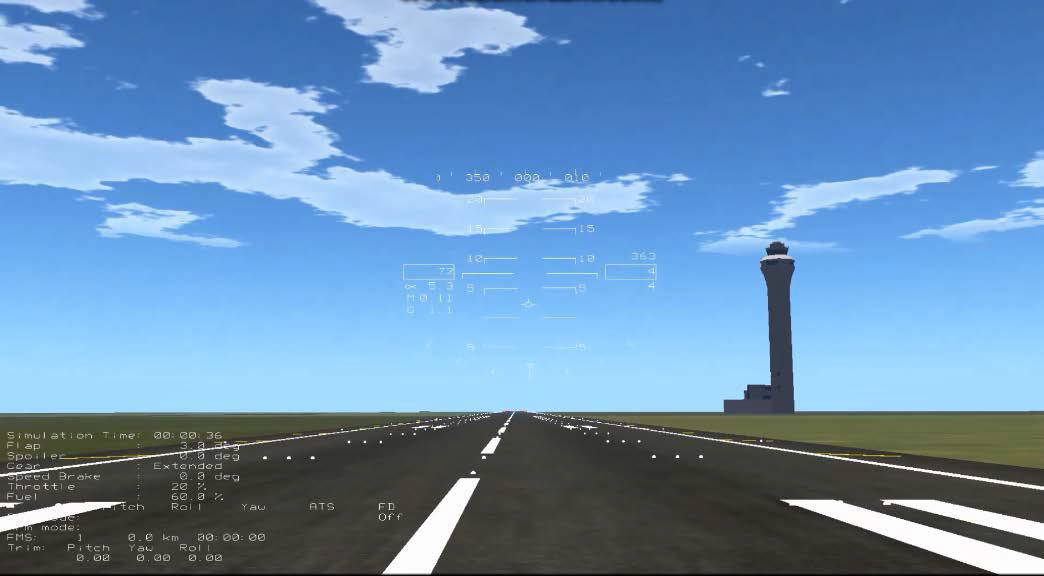 Simulated flight in run-time