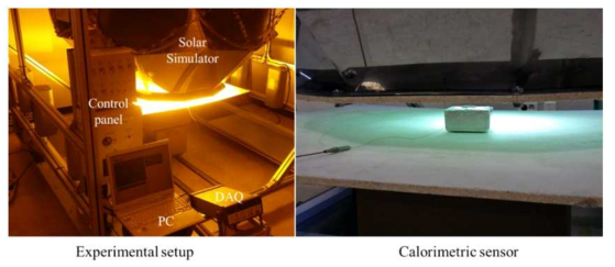 Simple calorimetric method를 이용한 고집광 태양광 모사장치 강도 측정