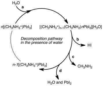 CH3NH3PbX3 분해 메커니즘