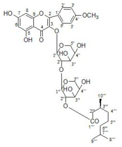 Structure of compound 1