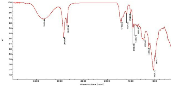 IR spectrum of compound 2