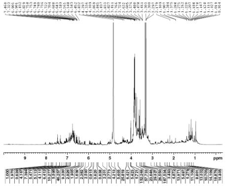 1H NMR spectrum of compound 2