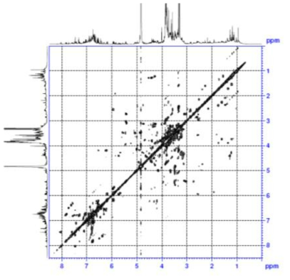 COSY spectrum of compound 2