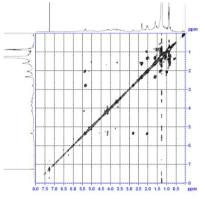 COSY spectrum of compound 5