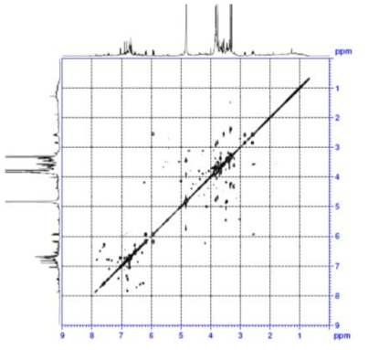 COSY spectrum of compound 5