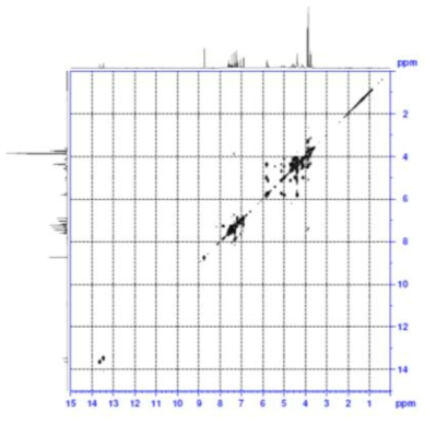 COSY spectrum of compound 6