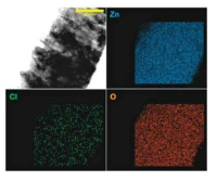 ZnO:Cl 박막의 TEM 이미지 와 elemental map