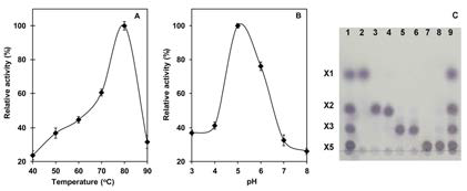 Biochemical characterization of purified PcAXE