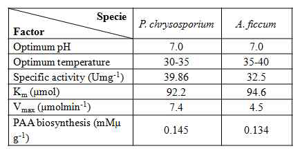 Comparison of enzymatic properties of AXEs