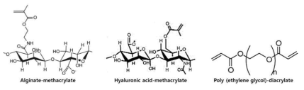 고분자에 acrylate 작용기가 적용된 분자 단위체