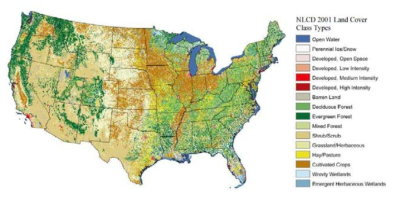 미국 NLCD 2001 구축 현황