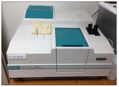 Optical density (O.D) 측정을 위한 UV VIS Spectrophotometer