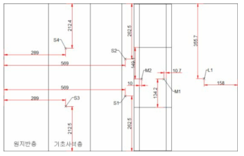 LVDT 배치평면도(부분굴착단계)