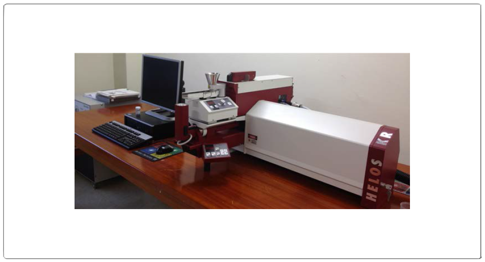 Equipment of sediment size analysis (Sympatec OASIS)