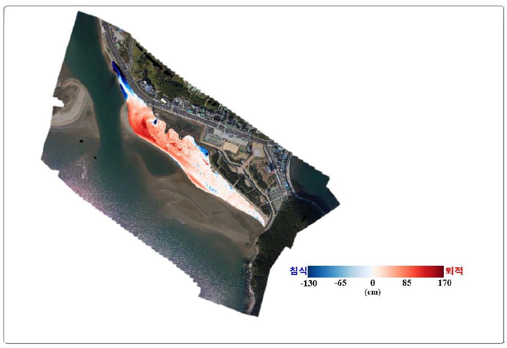 Changes of sediment amounts of Dadaepo Beach taken bey the rotary wing unmaned aerial vehicle from the year of 2016 to the year of 2017