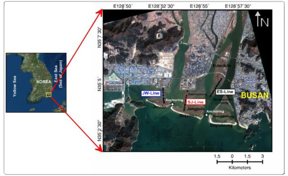 Location map of the Nakdong River Estuary