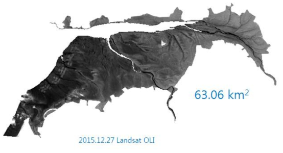 Landsat 영상을 이용해 산출된 곰소만 갯벌의 면적