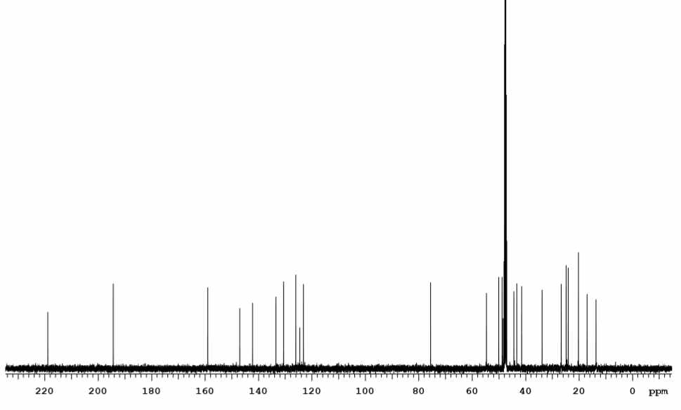 13C NMR spectrum of 16-1 in CD3OD