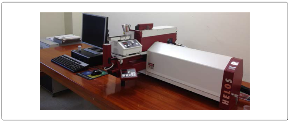 Equipment of sediment size analysis (Sympatec OASIS)