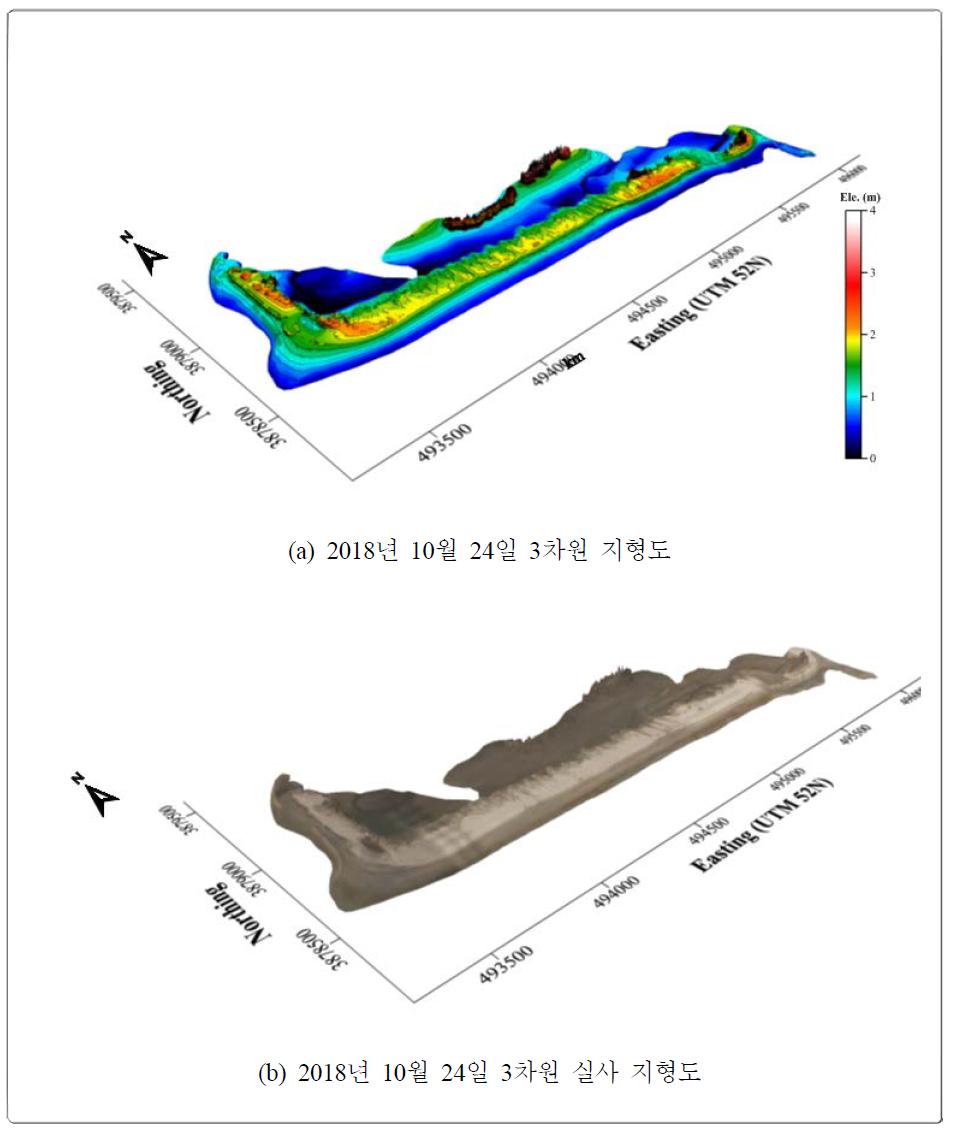 Topographical map for October 23 2018