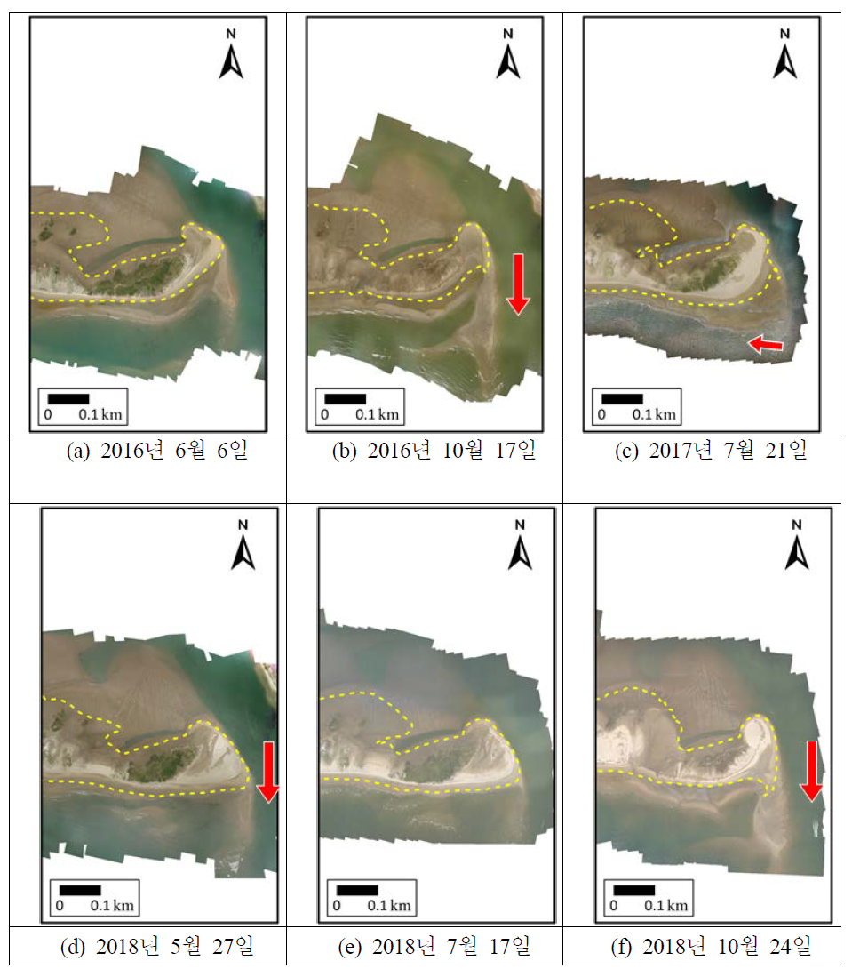 Morphologic change near the east channel of Doyo-deung