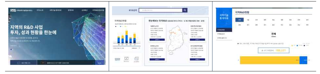 지역 R&D(과학기술) 정보포털 홈페이지 증빙