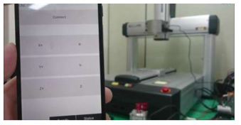 스마트폰을 통한 3축 Cartesian machine 제어