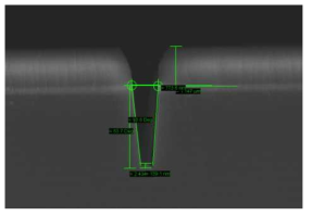 SiC trench profile (SEM 이미지)