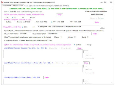 PSS/E User Model Comple/Link and Environment Manager