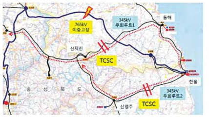 TCSC 국내계통 적용위치