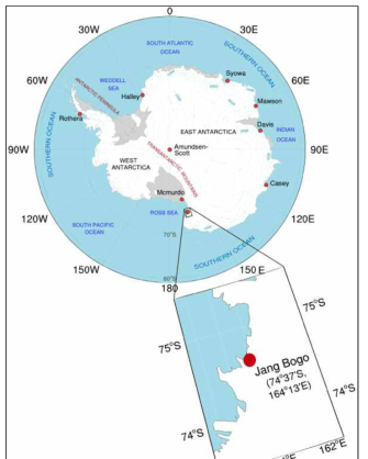 The geographical location of Jangbogo Station