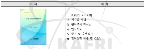 2019년 근접지원직 신입직원교육