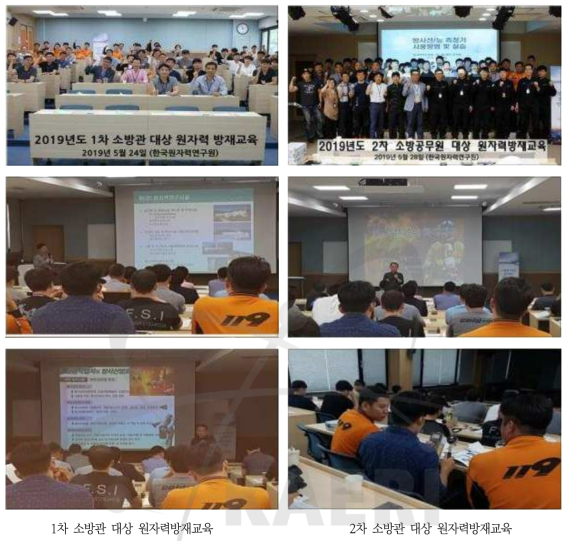 2019년 소방관 대상 원자력방재교육 과정 단체사진