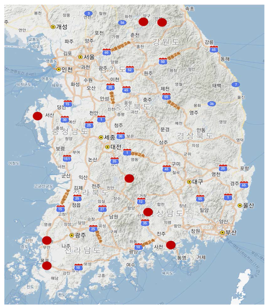 토양 무척추동물 조사 지점