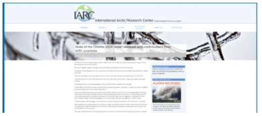 IARC 극지 연구 및 보고서