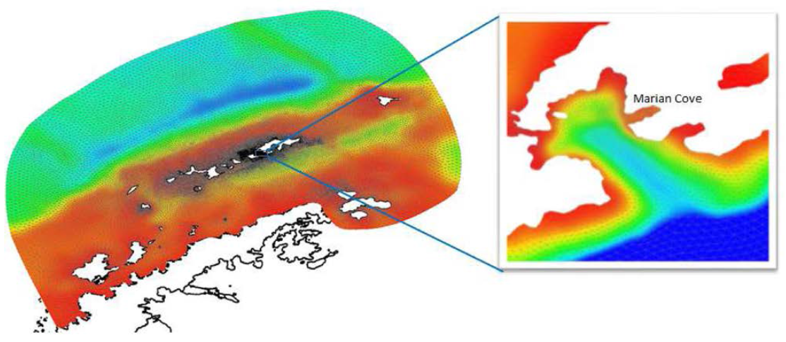 Ocean circulation model(FVCOM) simulation area