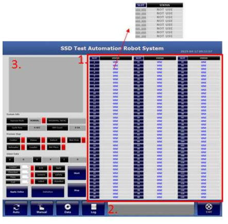 SSD Test Automation Robot System Auto Form