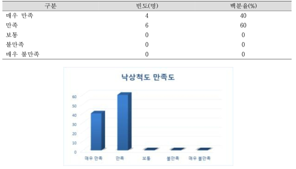 낙상척도 만족도 N=10