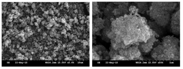 금속지지체 코팅용 세라믹(TiO2) 나노입자의 미세구조 분석